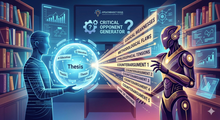 Contextual prompt generator for scientific debate and critical thinking