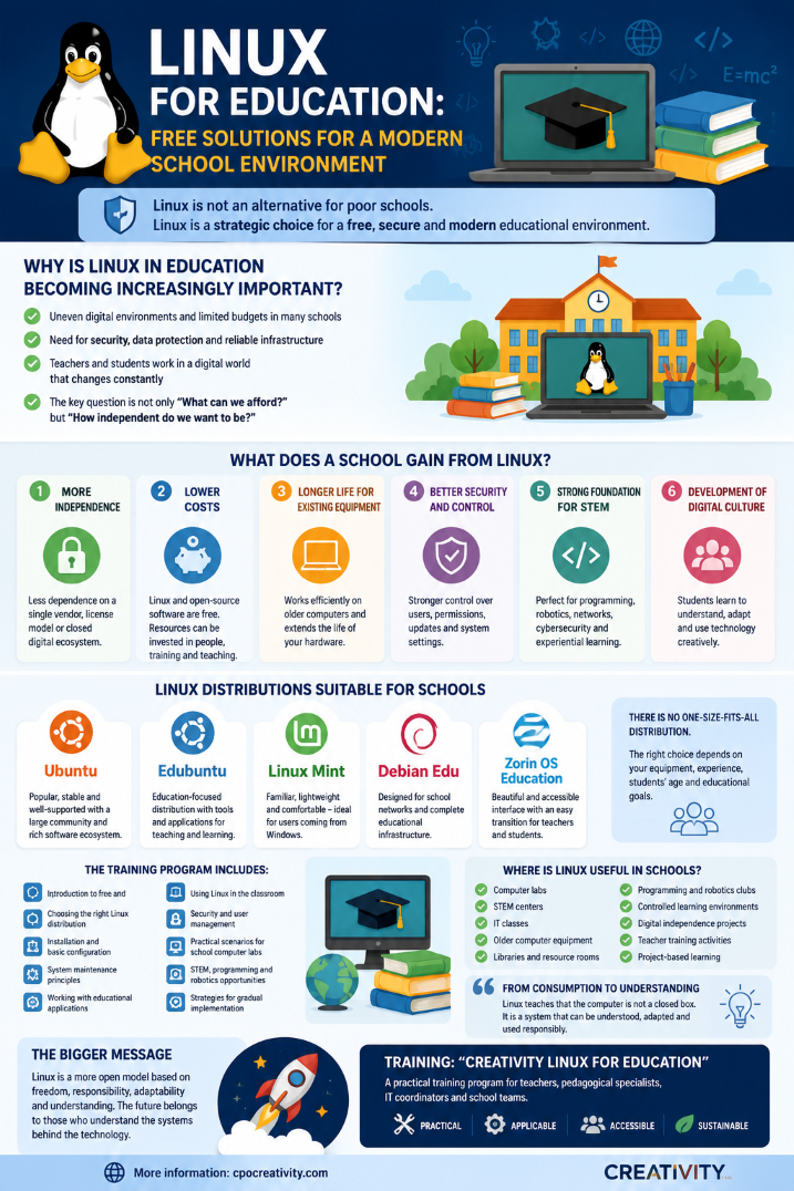 Infographic: Linux for Education – free solutions for a modern school environment