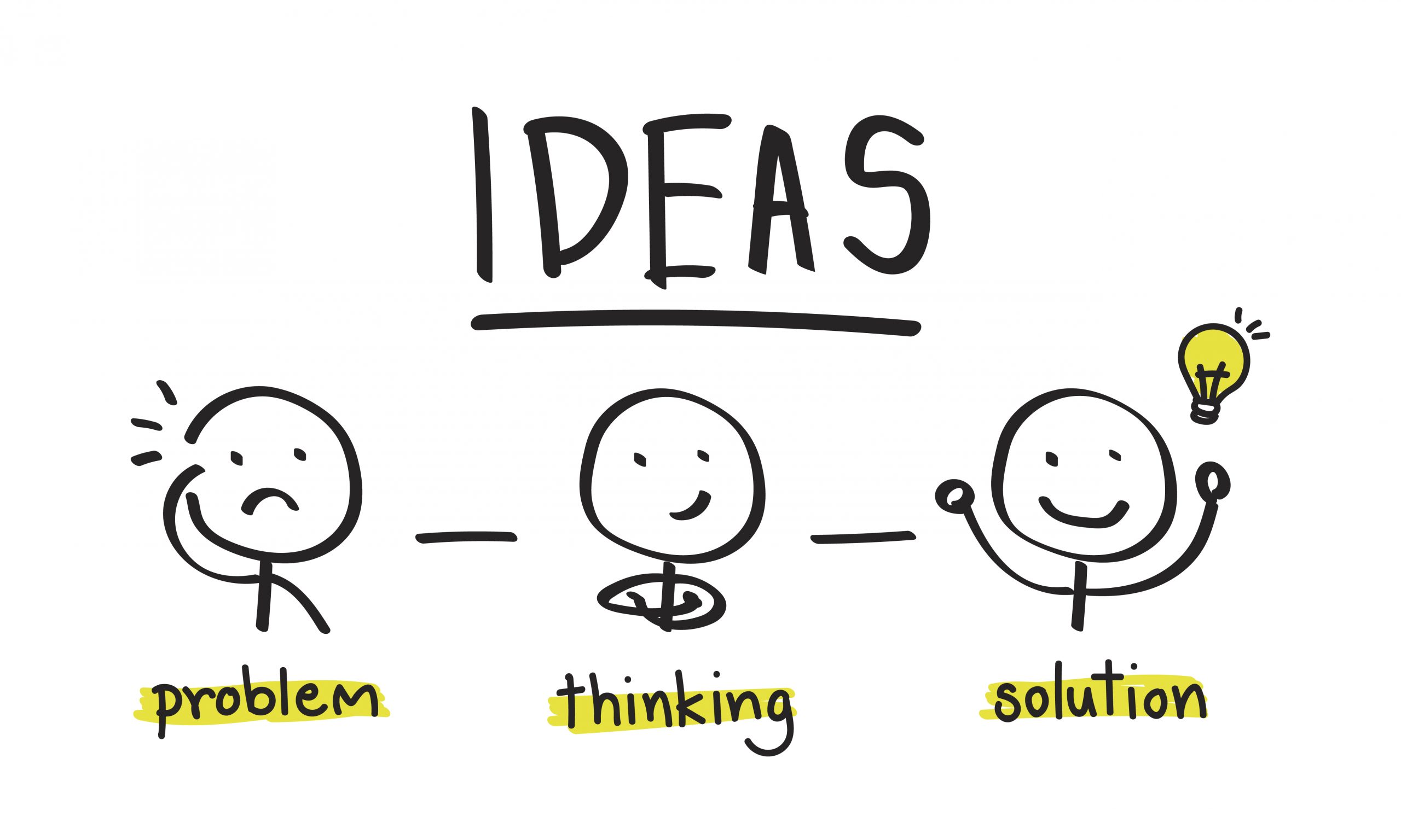 Illustration of light bulb ideas